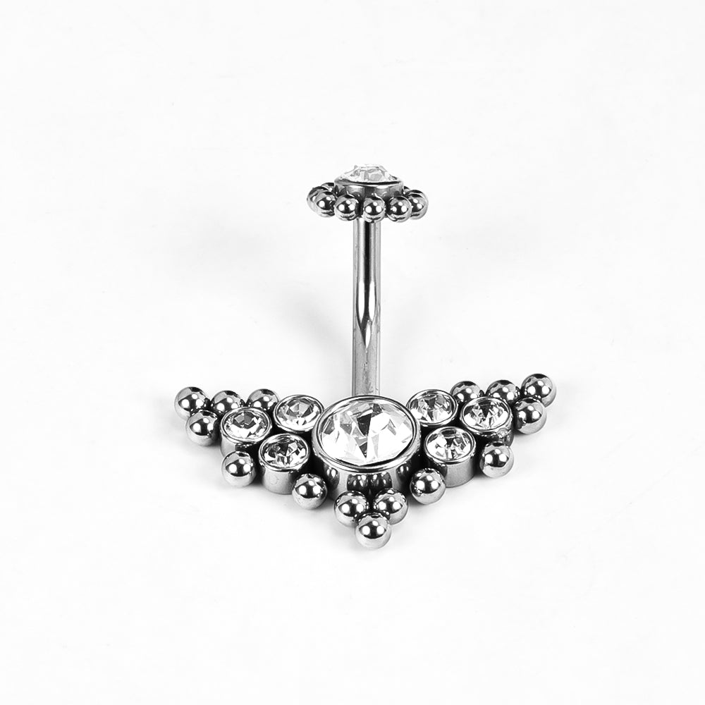 1 Piece Belly Rings Simple Style Classic Style Solid Color 302 Stainless Steel 316 Stainless Steel  Polishing Rhinestone Inlay Diamond Belly Rings