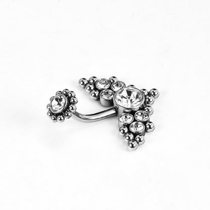 1 Piece Belly Rings Simple Style Classic Style Solid Color 302 Stainless Steel 316 Stainless Steel  Polishing Rhinestone Inlay Diamond Belly Rings