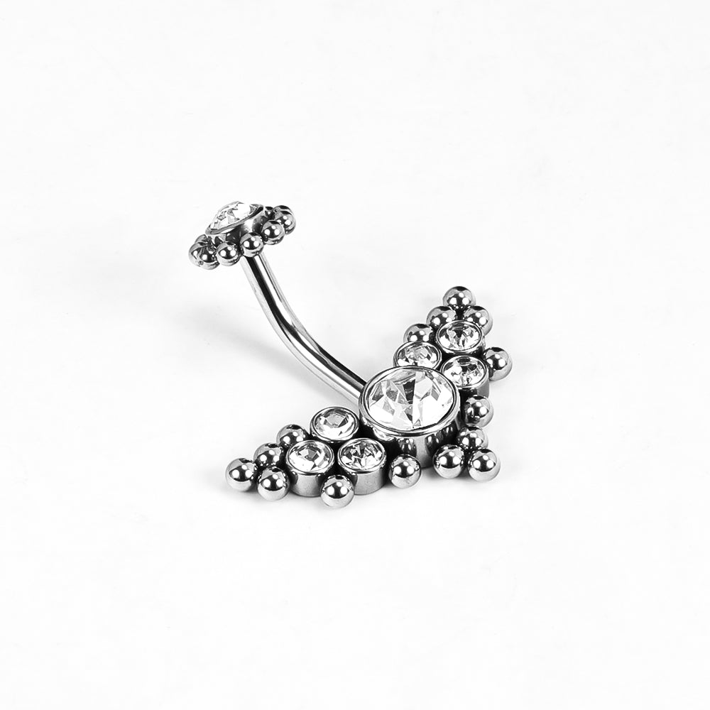 1 Piece Belly Rings Simple Style Classic Style Solid Color 302 Stainless Steel 316 Stainless Steel  Polishing Rhinestone Inlay Diamond Belly Rings