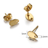 10 PCS/Package 304 Stainless Steel Gold Plated Solid Color Jewelry Buckle