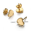 10 PCS/Package 304 Stainless Steel Gold Plated Solid Color Jewelry Buckle