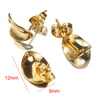 10 PCS/Package 304 Stainless Steel Gold Plated Solid Color Jewelry Buckle