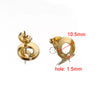 10 PCS/Package 304 Stainless Steel Gold Plated Solid Color Jewelry Buckle