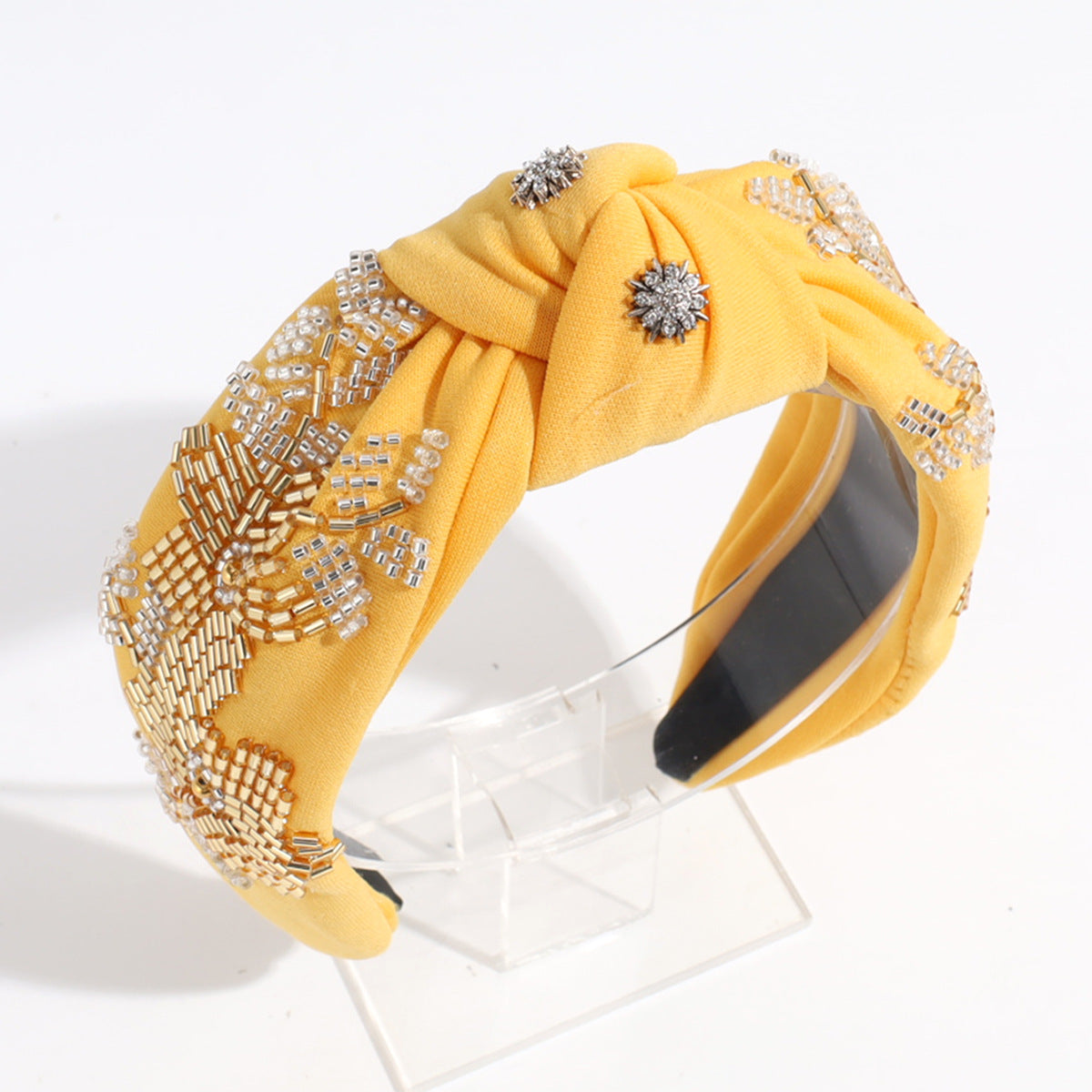 Women'S Simple Style Classic Style Color Block Cloth Inlay Rhinestones Hair Band