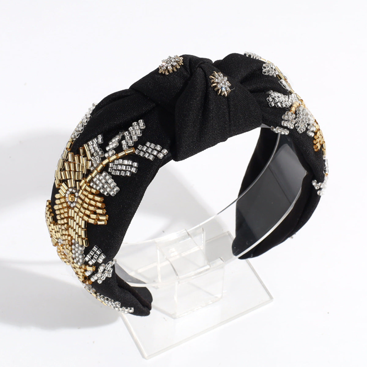 Women'S Simple Style Classic Style Color Block Cloth Inlay Rhinestones Hair Band