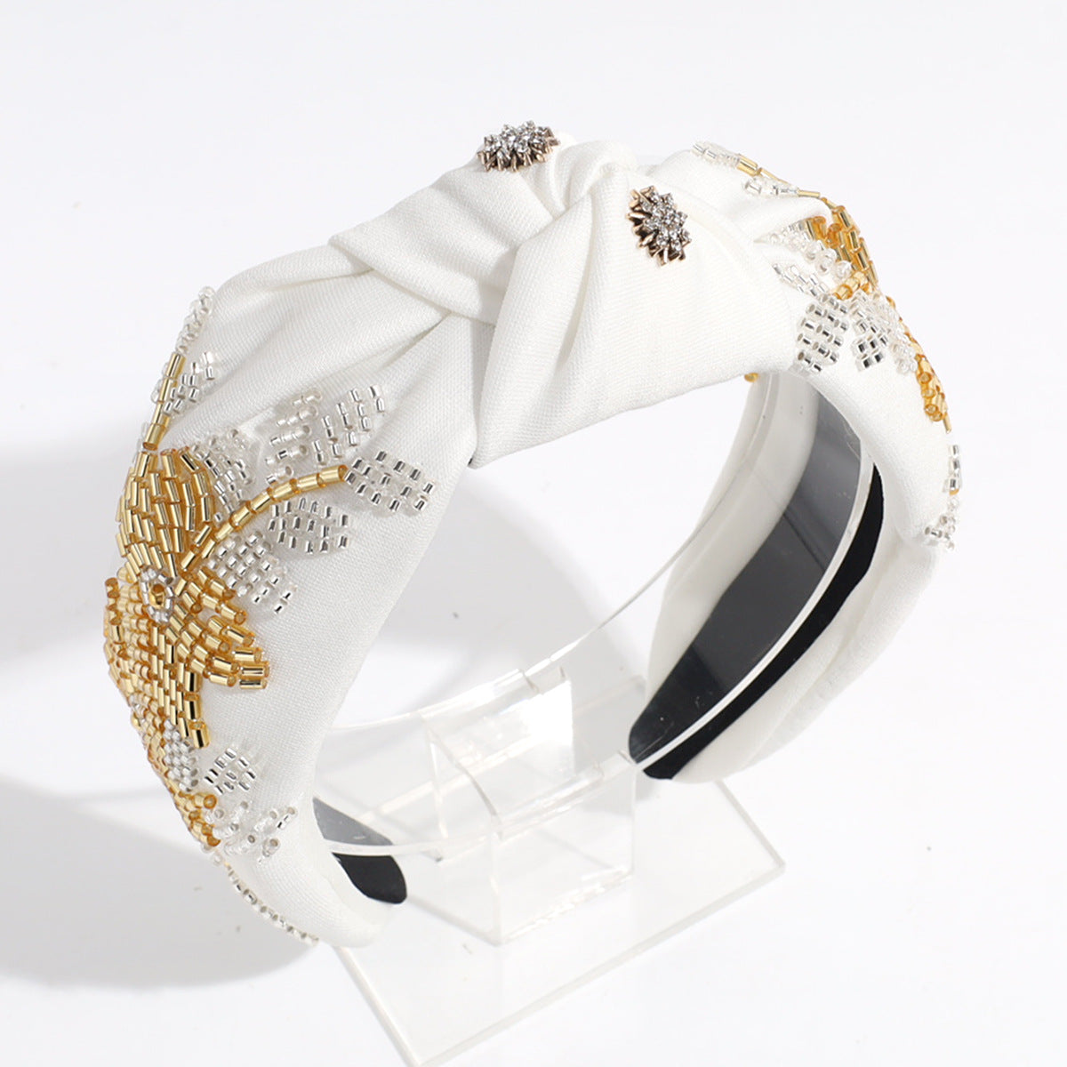 Women'S Simple Style Classic Style Color Block Cloth Inlay Rhinestones Hair Band