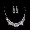 Luxurious Bridal Geometric Rhinestone Tassel Women's Jewelry Set