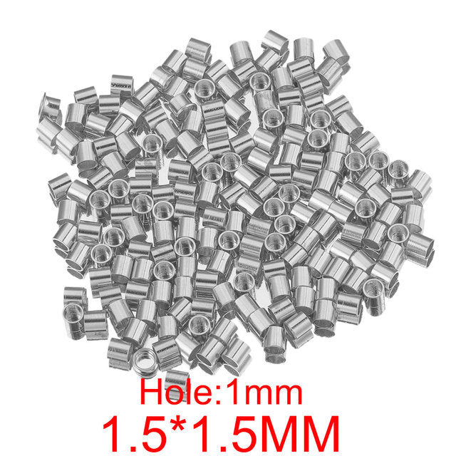 100 PCS/Package 1.5*1.5mm 2.5*2.5mm 2*2mm Hole 1~1.9mm Hole 2~2.9mm 304 Stainless Steel Solid Color Polished Positioning Tube