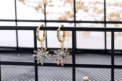 European And American Fashion Colorful Zircon Earrings A Variety Of Creative Personality Pineapple Cactus Earrings Diy Ear Studs Earrings For Women