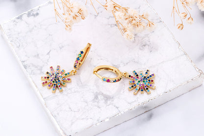 European And American Fashion Colorful Zircon Earrings A Variety Of Creative Personality Pineapple Cactus Earrings Diy Ear Studs Earrings For Women