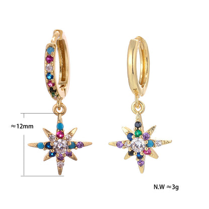 European And American Fashion Colorful Zircon Earrings A Variety Of Creative Personality Pineapple Cactus Earrings Diy Ear Studs Earrings For Women