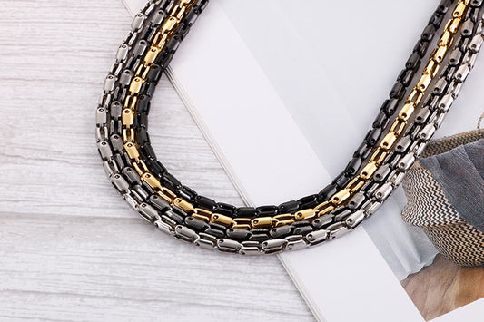 Fashion Solid Color Titanium Steel Plating Necklace 1 Piece