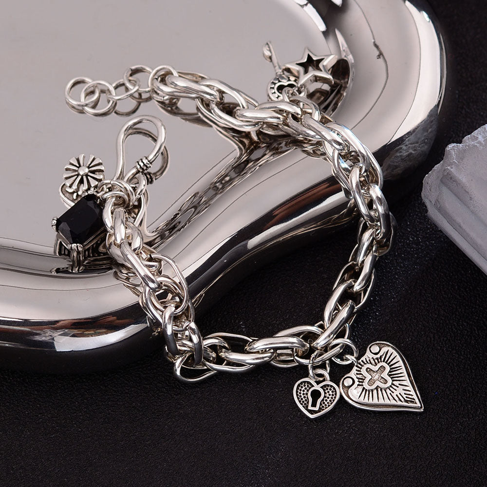 Basic Modern Style Classic Style Pentagram Heart Shape Copper Women'S Bracelets