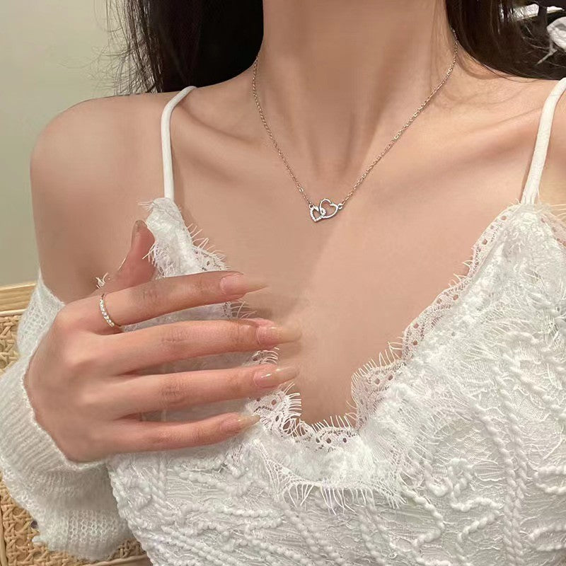 Simple Style Square Flower Bow Knot Alloy Inlay Artificial Pearls Rhinestones Women'S Necklace