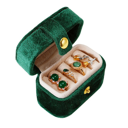 Cute Pastoral Solid Color Pu Leather Jewelry Boxes