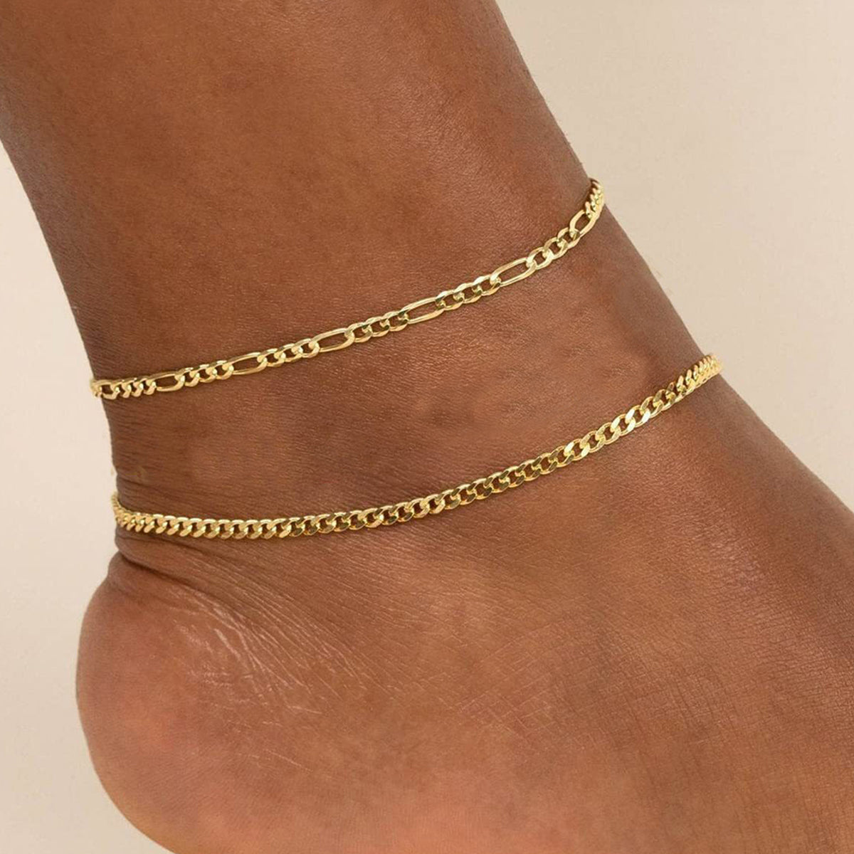 Simple Style Solid Color Stainless Steel Women's Anklet