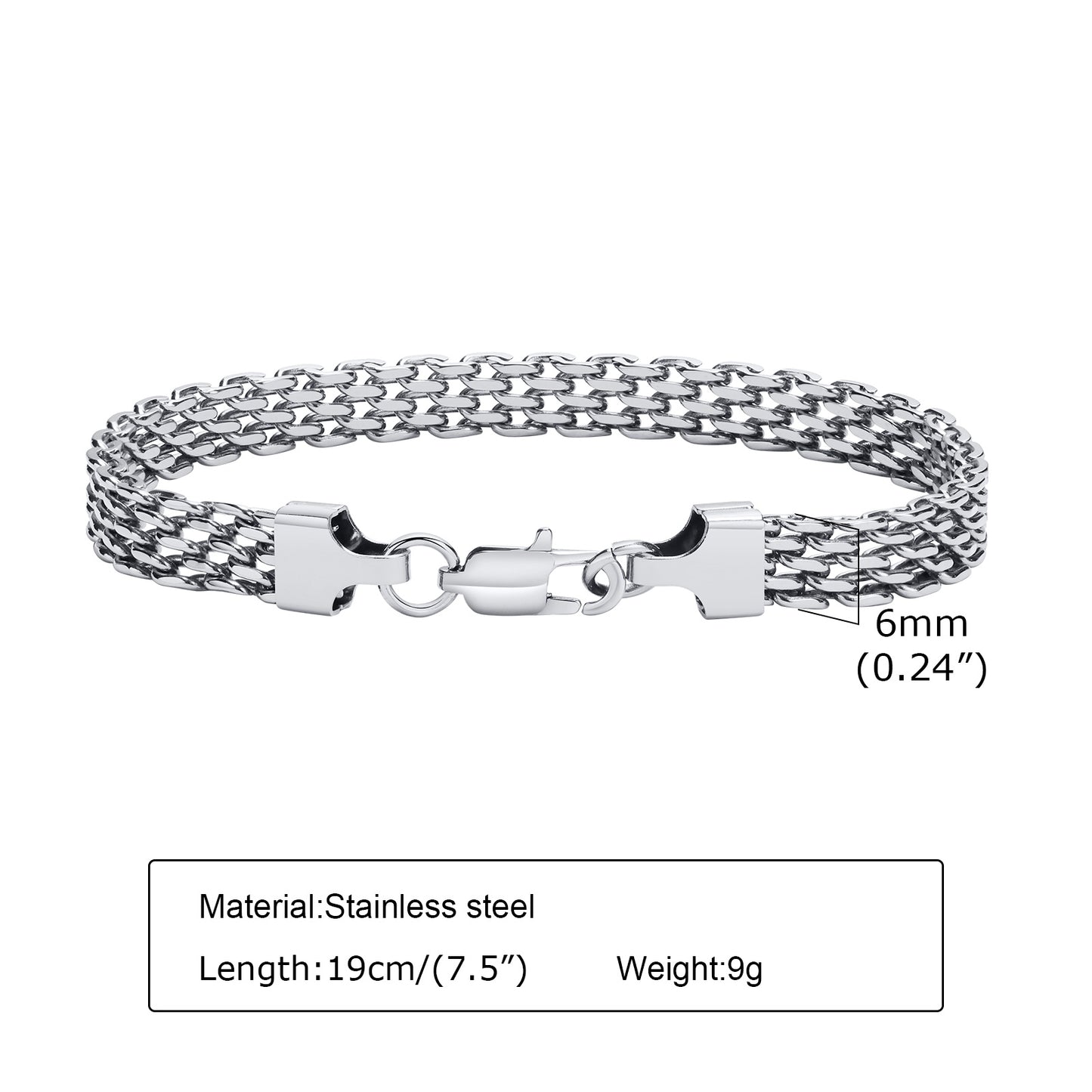 Simple Style Commute Mesh 201 Stainless Steel Plating Braid 18K Gold Plated Men'S Bracelets