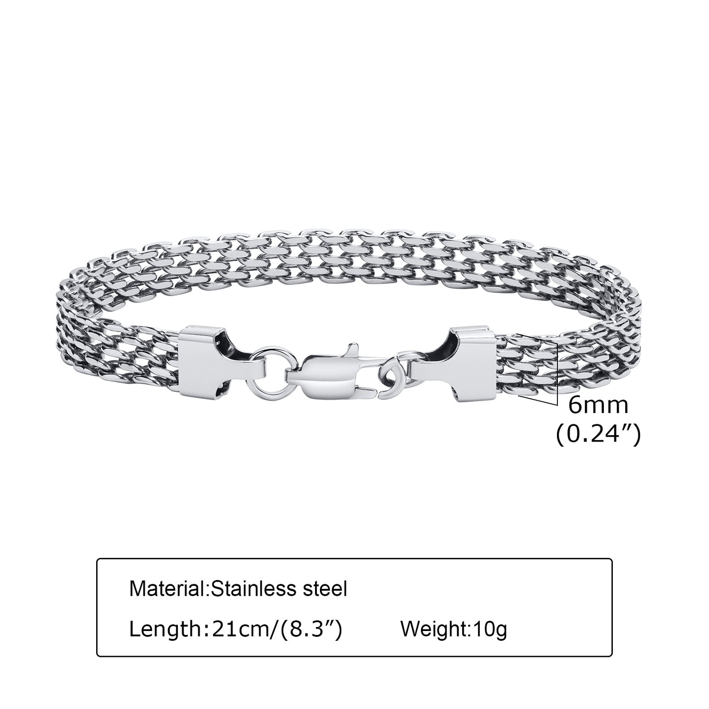 Simple Style Commute Mesh 201 Stainless Steel Plating Braid 18K Gold Plated Men'S Bracelets