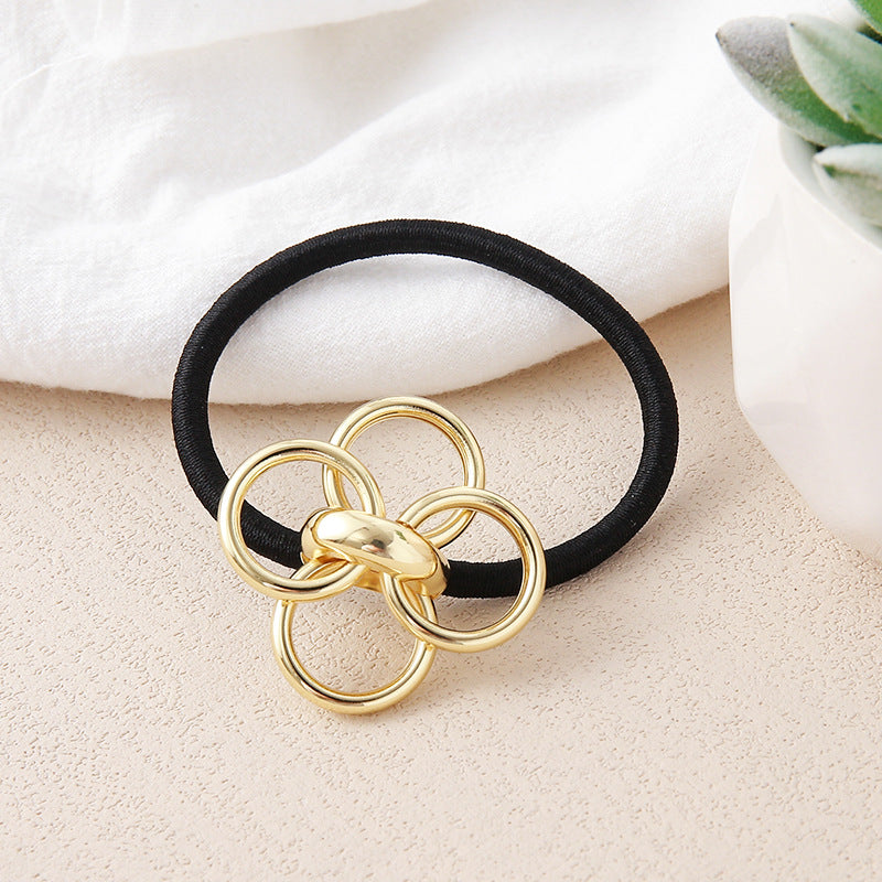 Lady Geometric Metal Handmade Hair Tie 1 Piece