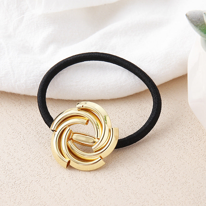 Lady Geometric Metal Handmade Hair Tie 1 Piece