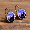 1 Pair Casual Simple Style Animal Round Plating Inlay Alloy Glass Earrings