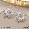 1 Pair Vintage Style Sun Plating 304 Stainless Steel 18K Gold Plated Ear Studs