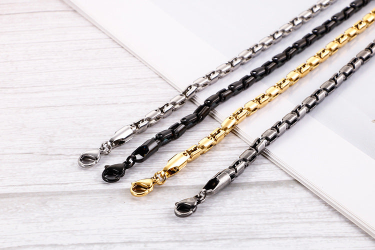 Fashion Solid Color Titanium Steel Plating Necklace 1 Piece