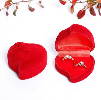 Wholesale Geometric Heart Shaped Flower Jewelry Packaging Velvet Box