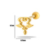 1 Piece Ear Cartilage Rings & Studs IG Style French Style Simple Style Tassel Flower Bow Knot Copper Tassel Inlay Zircon