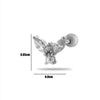 1 Piece Ear Cartilage Rings & Studs IG Style French Style Simple Style Tassel Flower Bow Knot Copper Tassel Inlay Zircon