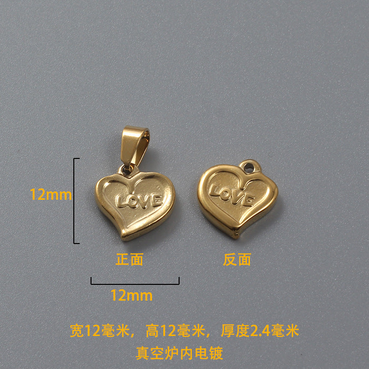 1 Piece Stainless Steel Heart Shape