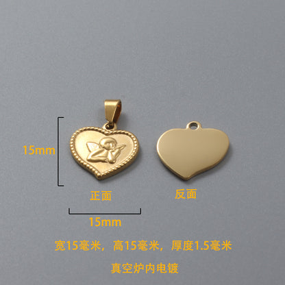 1 Piece Stainless Steel Heart Shape