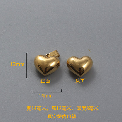 1 Piece Stainless Steel Heart Shape