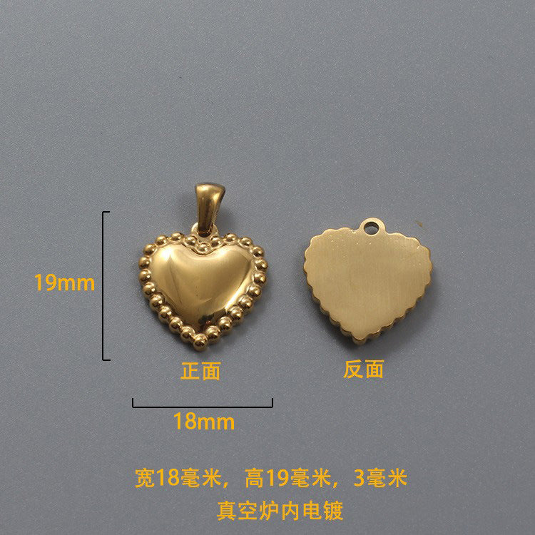 1 Piece Stainless Steel Heart Shape