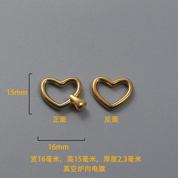 1 Piece Stainless Steel Heart Shape