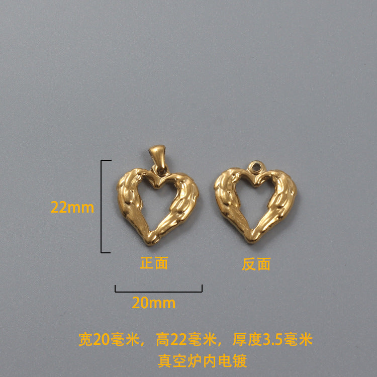 1 Piece Stainless Steel Heart Shape