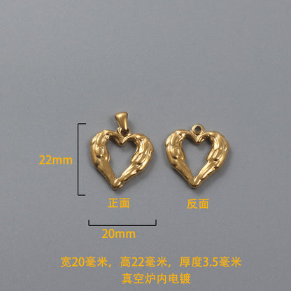 1 Piece Stainless Steel Heart Shape