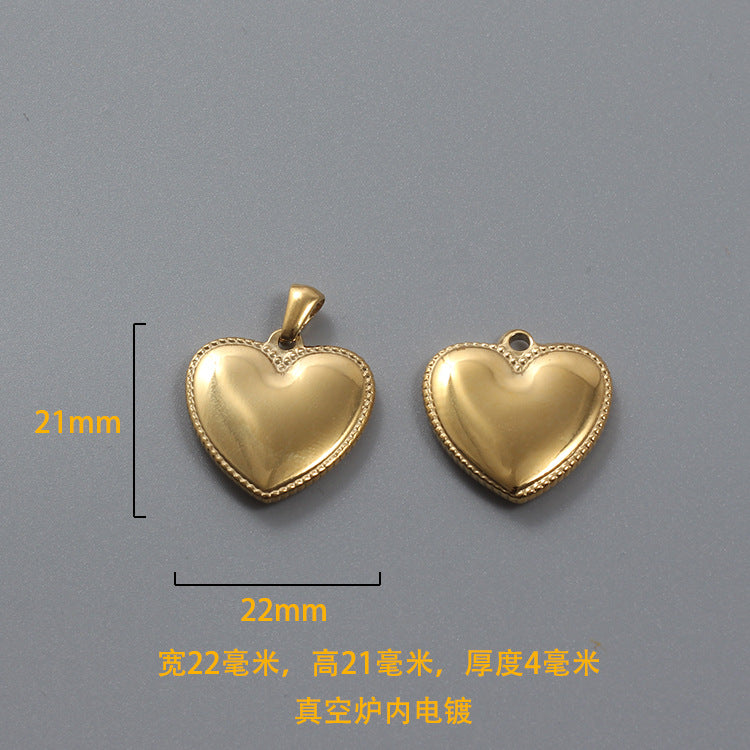 1 Piece Stainless Steel Heart Shape