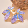 1 Pair Casual Sweet Korean Style Round Leaves Enamel 304 Stainless Steel 14K Gold Plated Drop Earrings