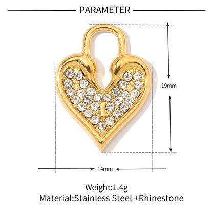 A Pack Of 3 201 Stainless Steel 18K Gold Plated Starfish Heart Shape Polished Pendant