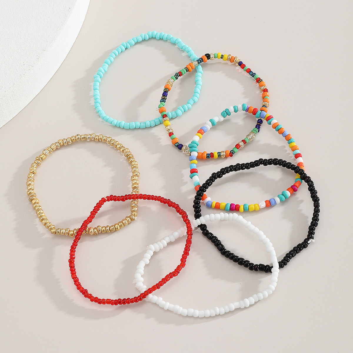 Creative And Fashionable Jewelry Bohemian Style Rice Bead Set Bracelet Color Jewelry Wholesale Gooddiy