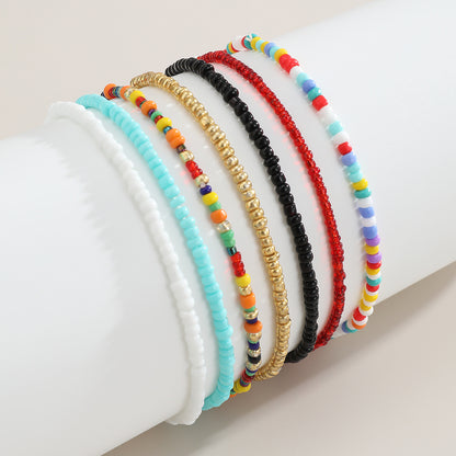 Creative And Fashionable Jewelry Bohemian Style Rice Bead Set Bracelet Color Jewelry Wholesale Gooddiy