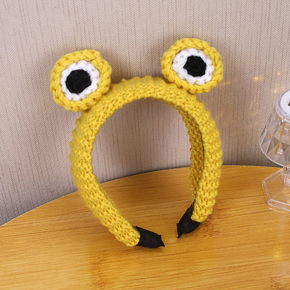 Unisex Cartoon Style Frog Yarn Braid Hair Band