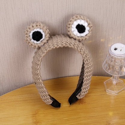 Unisex Cartoon Style Frog Yarn Braid Hair Band