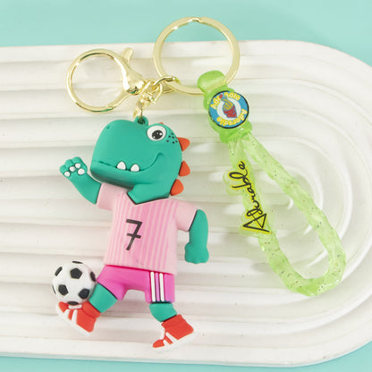 Fashion Letter Football Pvc Unisex Bag Pendant Keychain 1 Piece