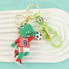 Fashion Letter Football Pvc Unisex Bag Pendant Keychain 1 Piece