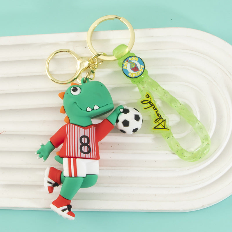 Fashion Letter Football Pvc Unisex Bag Pendant Keychain 1 Piece