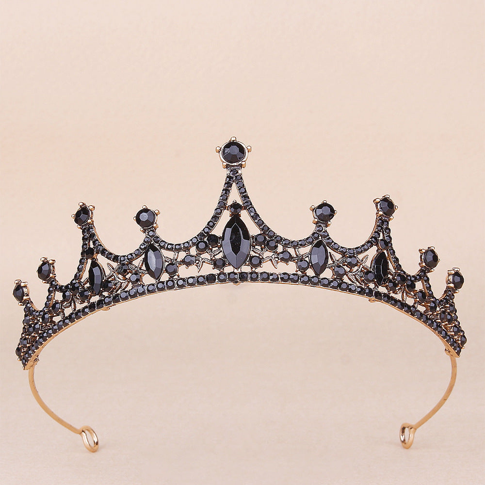 Women'S Simple Style Classic Style Crown Alloy Inlay Zircon Hair Band