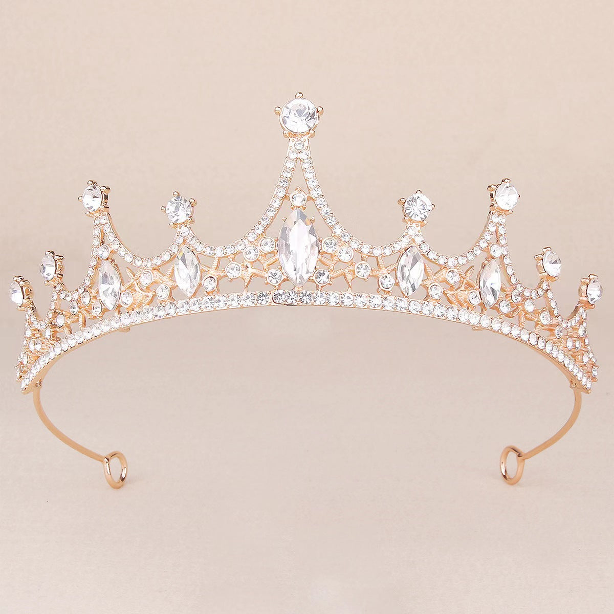 Women'S Simple Style Classic Style Crown Alloy Inlay Zircon Hair Band