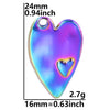 1 Piece 304 Stainless Steel Heart Shape